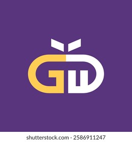 GW illustration monogram vector logo template