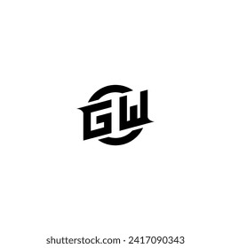 Logo inicial del juego GW, diseño de banners para tu equipo de deportes electrónicos o streaming