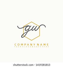 GW Initial handwriting logo concept