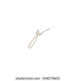 gw initial handwriting logo for identity
