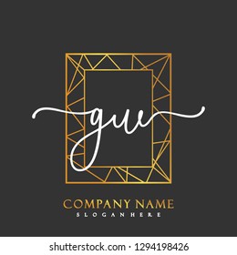 GW Initial Handwriting logo template vector