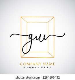 GW Initial Handwriting logo template vector