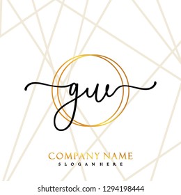 GW Initial Handwriting logo template vector