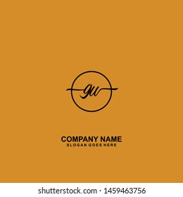 GW Initial handwriting logo template vector