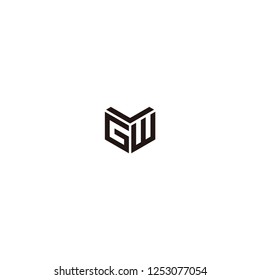 gw initial hexagon icon logo vector geometric.eps
