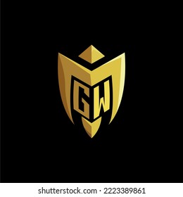 GW letras iniciales logotipo de monograma para juegos
