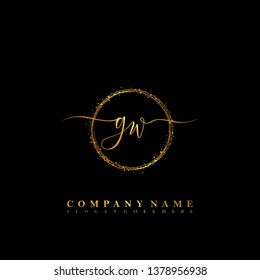 GW Initial luxury handwriting logo vector