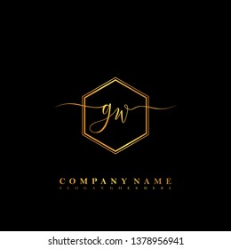 GW Initial luxury handwriting logo vector