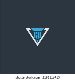 GW initial monogram for lawfirm logo ideas with creative polygon style design