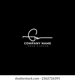Gw Initial signature logo vector design