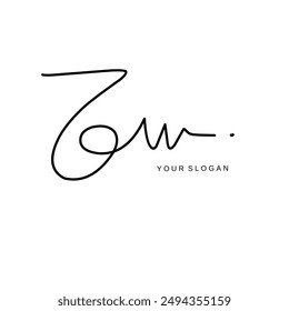 
Gw Initial signature logo vector design