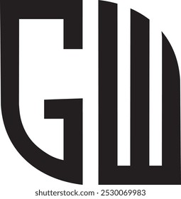 GW Leaf logotipo design, ícone, símbolo, arquivo de vetor 