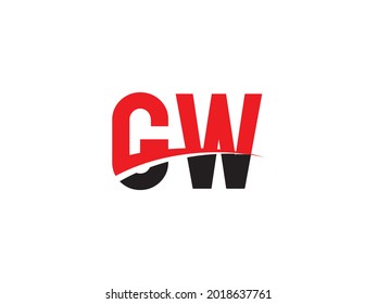 Plantilla de diseño del logotipo inicial de la carta GW