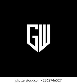 GW letter logo design with black background in illustrator. Vector logo, calligraphy designs for logo, Poster, Invitation, etc.