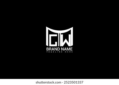 GW letter logo design. circle, triangle, hexagon, flat and simple style with white color variation letter logo set in one artboard. GW