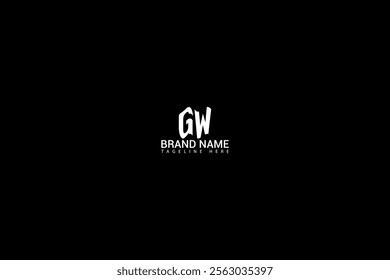 GW letter logo design. circle, triangle, hexagon, flat and simple style with white color variation letter logo set in one artboard. GW