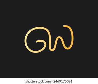 Diseño de Vector de Plantilla de diseño de logotipo GW