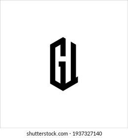 GW logo design vector sign