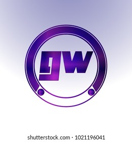 GW Logo, Metal Logo, purple Logo, Monogram