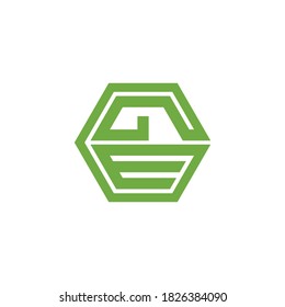 Letra de símbolo del logotipo GW vector abjad