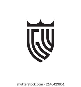 GW Luxury initial logo letters in high quality professional design that will print well