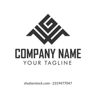 gw monogram logo design art
