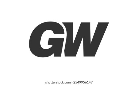 GW Techno Editable Font Logo For Corporate Branding. Bold, Futuristic Design With Unique Typographic Ideas. Minimal Custom Type And Dynamic Letter Variations For Promotion, Printing, And Book Titles