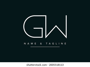 Gw Wg Abstract Initial Monogram Letter Stock Vector (Royalty Free ...