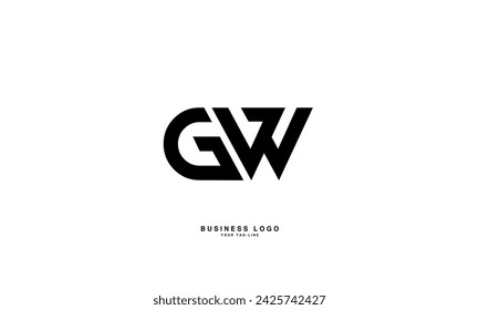 GW, WG, G, W, Letras abstractas Logo Monograma	