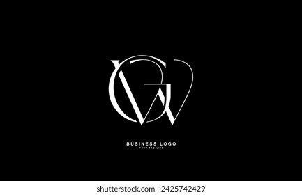 GW, WG, G, W, Letras abstractas Logo Monograma	