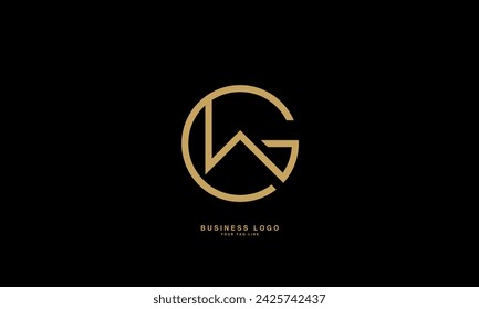 GW, WG, G, W, Letras abstractas Logo Monograma	