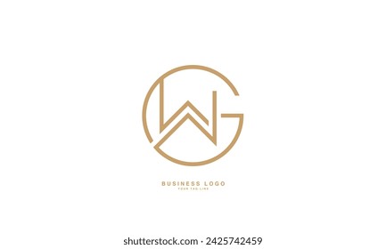 GW, WG, G, W, Letras abstractas Logo Monograma	