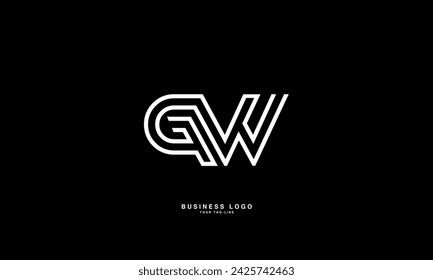 GW, WG, G, W, Abstract Letters Logo Monogram	