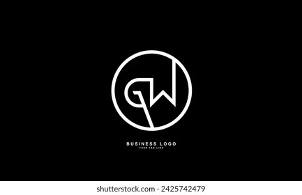 GW, WG, G, W, Abstract Letters Logo Monogram	