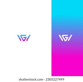 GW, WG letter modern branding logo