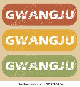 Gwangju on colored background