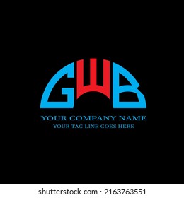 GWB letter logo creative design with vector graphic