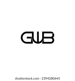 diseño del logotipo de la letra monograma de la tipografía gwb