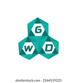 GWD creative minimalist letter logo. GWD unique vector initials alphabet letter logo design
