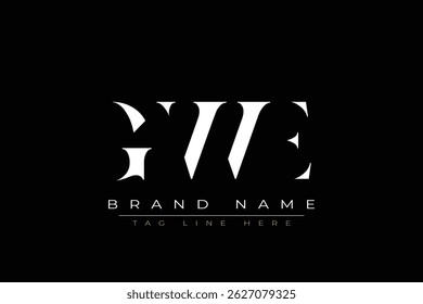 GWE abstract letter logo design. This logo is designed by three abstract letters.