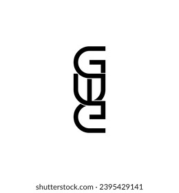 gwe typography letter monogram logo design