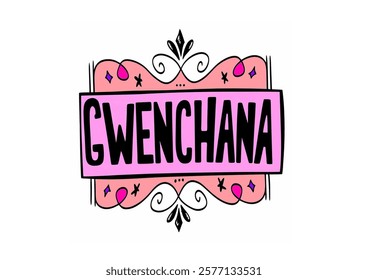 Gwenchana illustration vector drawing. Gwenchana  is a Korean word that means "it's okay" or "I'm fine".