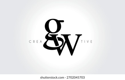 GWgw Elegant Serif Monogram Logo – Luxury Lowercase Typographic Lettermark for Modern Branding