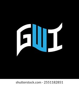 GWI logo design, GWI simple and modern logo. GWI luxurious alphabet design  
