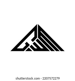 GWM letter logo creative design with vector graphic, GWM simple and modern logo in triangle shape.