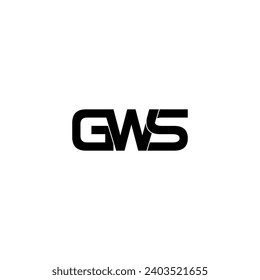 gws typography letter monogram logo design