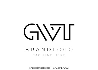 GWT abstract letter logo design. Modern Business Logo Design With Abstract Typography and Contemporary Style