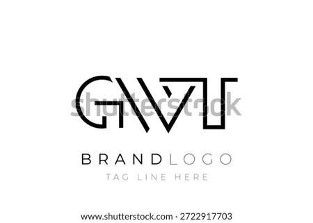 GWT abstract letter logo design. Modern Business Logo Design With Abstract Typography and Contemporary Style