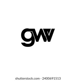 diseño de logotipo de monograma de letra inicial gwv