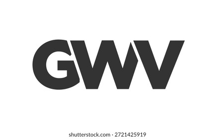 Modelo de design de logotipo GWV com texto em negrito forte e moderno. Logotipo vetorial inicial com tipografia simples e mínima. Identidade de empresa moderna ideal para a presença de marca de empresas.